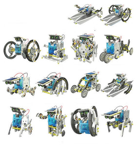 13 In 1 Educational Solar Robot Kit Solar Power Robot DIY Assembled Toy Car Boat Animal Blocks Kids Toys Gift